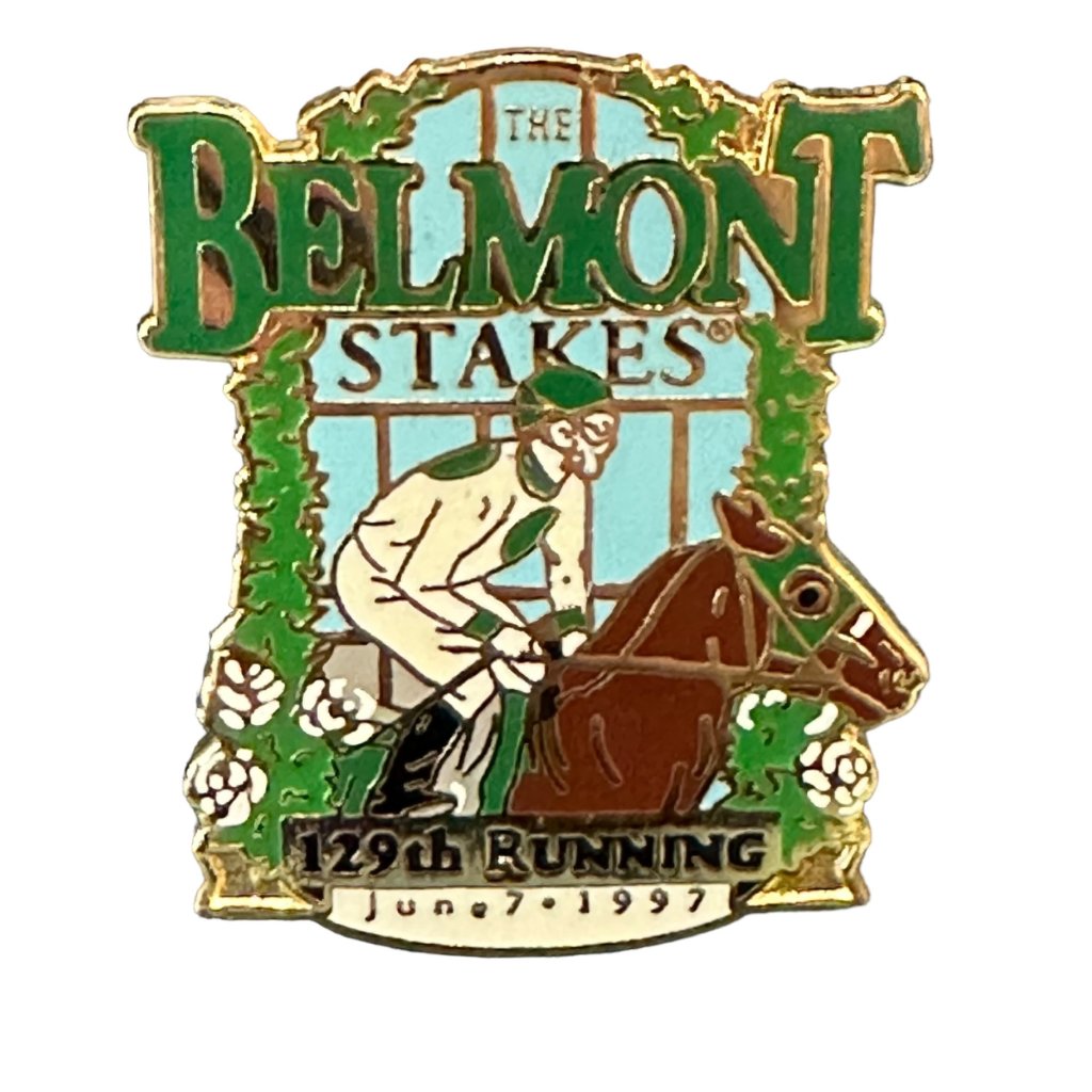 1997 129th Belmont Stakes Lapel Pin Trading Pin Authentic Horse Racing